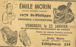 1946 Emile Morin publicite