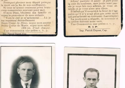Cartes mortuaires Hamel